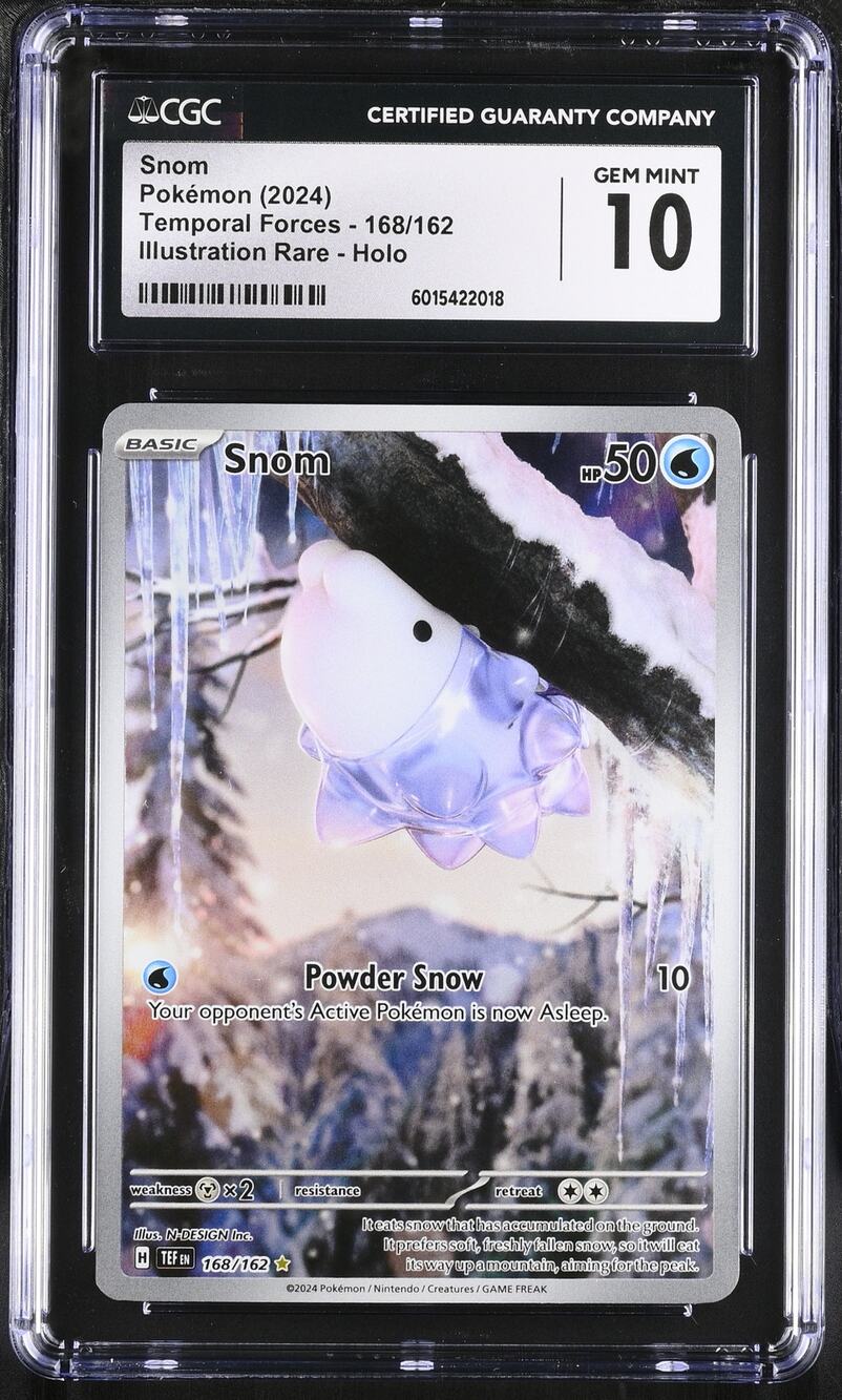 CGC 10 GEM MINT Snom 168/162 2024 Temporal Forces Illustration Rare Holo Card